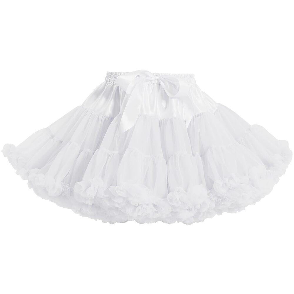 7717 Classic Tulle Tutu Skirt, Chiffon Petticoat Soft Puffy Skirt for Adult